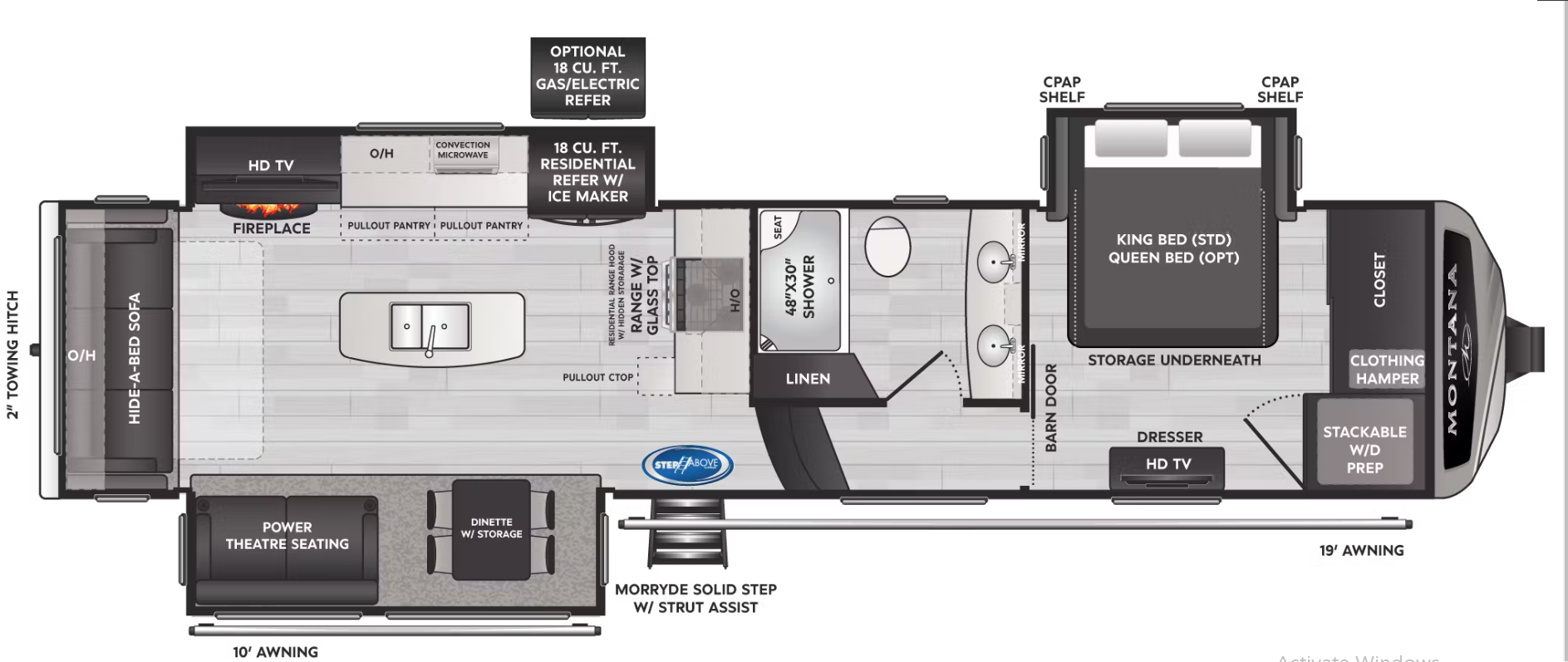 2023 KEYSTONE MONTANA 3231CK, , floor-plans-day image number 0